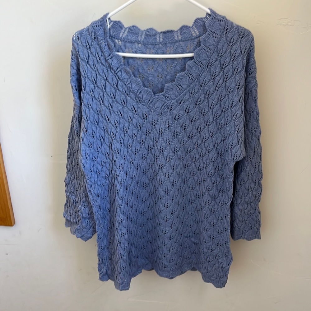 Oversized Cozy Blue Sweater